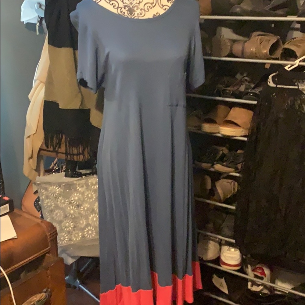 Slate blue and dipped pink Carly